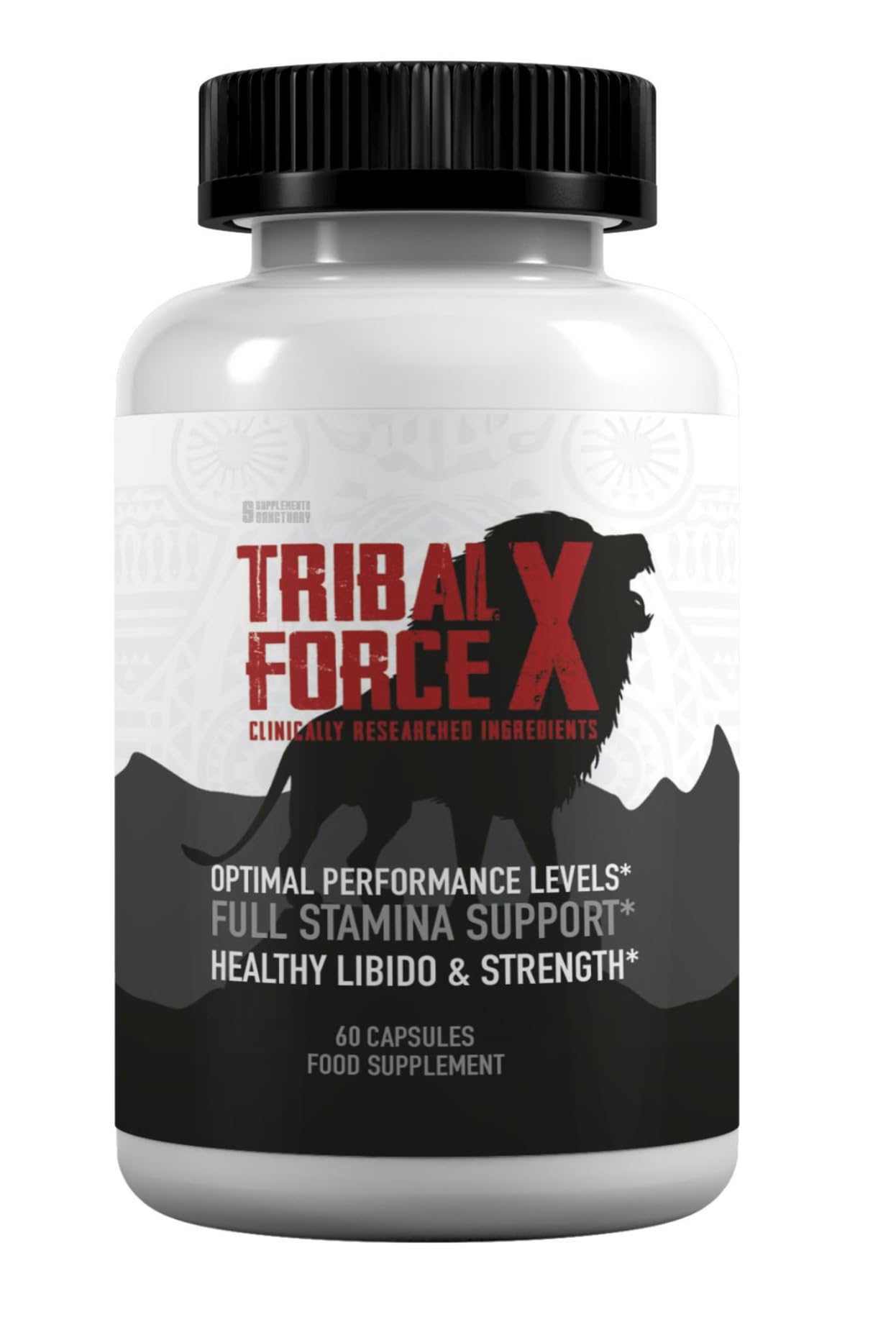 Supplements Sanctuary Tribal Force X Performance Booster, 60 Capsules, 60 Servings, Food Supplement