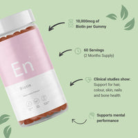 27 Elements Biotin Gummies | 10,000mcg Strength | 2 Months Supply - 60 Vegan Vitamins | for Healthy Hair, Skin and Nails | Natural Watermelon Flavour | No Artificial Flavours and Preservatives