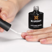 BLUESKY Bluesky Nail Primer For Gel Nails, Acid Free Gel Nail Prep Bonder, Strong Gel Polish Adhesion, Prevents Gel Nail Polish Lifting & Peeling, 10ml
