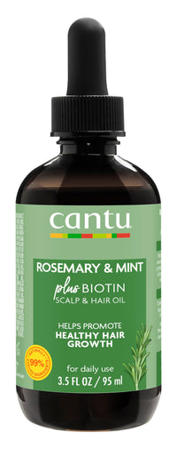 CANTU Strengthening Biotin-Infused Hair & Scalp Oil with Rosemary and Mint 95ml (Packaging may vary)
