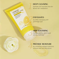 CTUBLIAUNX Facial Exfoliator, Vitamin C Exfoliating Gel, Lemon Peeling Gel Removes Dead Skin, Moisturizing Facial Scrubs Anti Pigmentation for All Body Parts