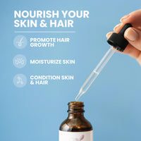 Eva Naturals Organic Castor Oil for Eyelashes, Eyebrows & Hair Growth - Cold Pressed Hexane Free - 100% Pure Oil for Skin Nails Lashes - Nourishes & Strengthens - Includes Mascara Kit & Brushes, 60ml