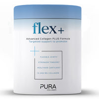 Pura Powdered Collagen Supplement (Flex +) | Hydrolysed Collagen Peptides with Vitamin C & Manganese | 284g (28 Servings)