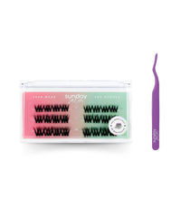 Lola's Lashes Press-On Lashes | Soft Definition Starter Kit | Pre-Glues Lashes | Easy Application | Stick & Clamp Tools Included | 24 Hour Wear & Waterproof | 10-14mm