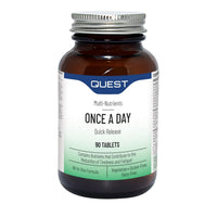 Quest - 90x Once A Day Multivitamins and Minerals Supplements. Daily Vitamins for Men & Women to Support and Boost Overall Well Being. Vitamins C, D, B, Iron, Magnesium, Zinc and More (1 Pack)