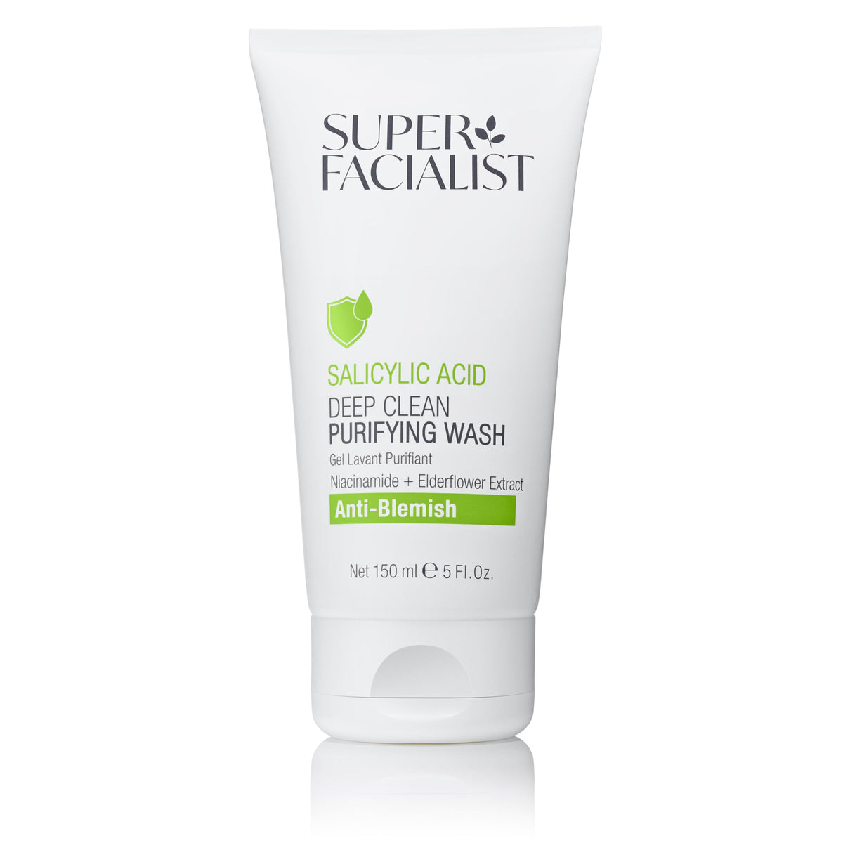 Super Facialist - Salicylic Acid Anti Blemish Purifying Cleansing Wash with Niacinamide (Vitamin B3), Face Cleanser & Face Wash for Clean and Clear Skin & Treat Acne, 150ml