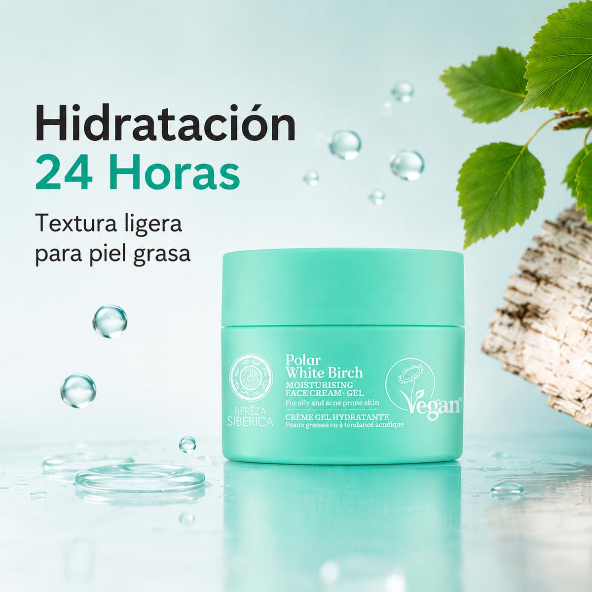 Natura Siberica Polar White Birch Moisturizing face cream-gel, 50 ml