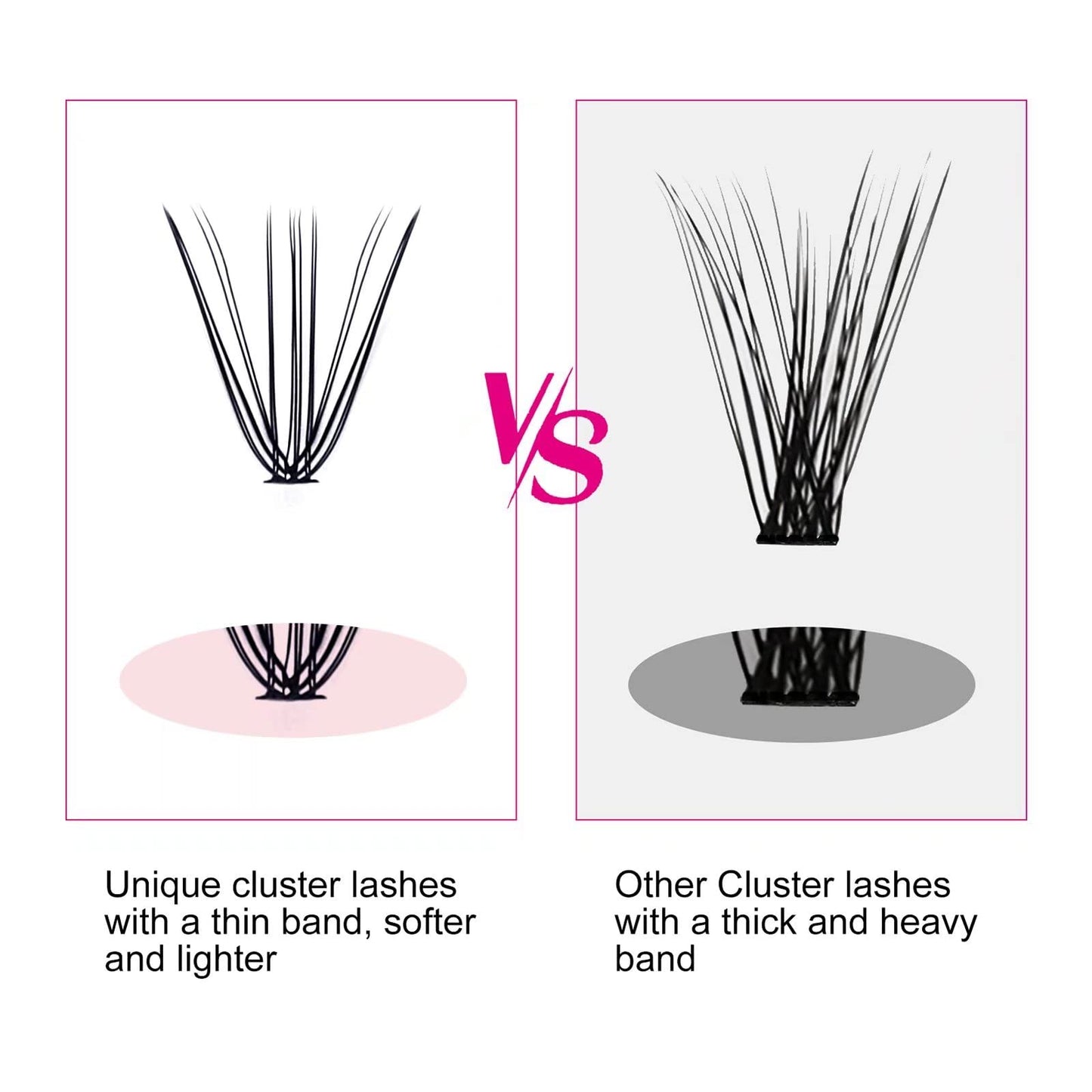 FADLASH Individual Cluster Lashes Extensions 10D 20D 0.07 D Curl 8-16mm Mixed Trays Extensions 200Pcs Individual Cluster Lashes DIY Eyelash Extensions at Home