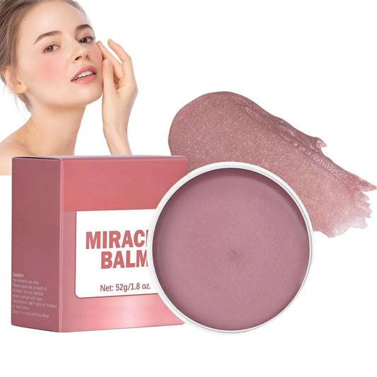 SingHao Miracle Balm Glow Skin Tinted Creamy,Multi Glow Balm,Blush for Cheeks,Blendable Colour Multi-purpose Hydrating Tint for Lips,Face,Cream Blush,Pink Blusher,Cream Contour Pale/tte for Women(#1Natural)