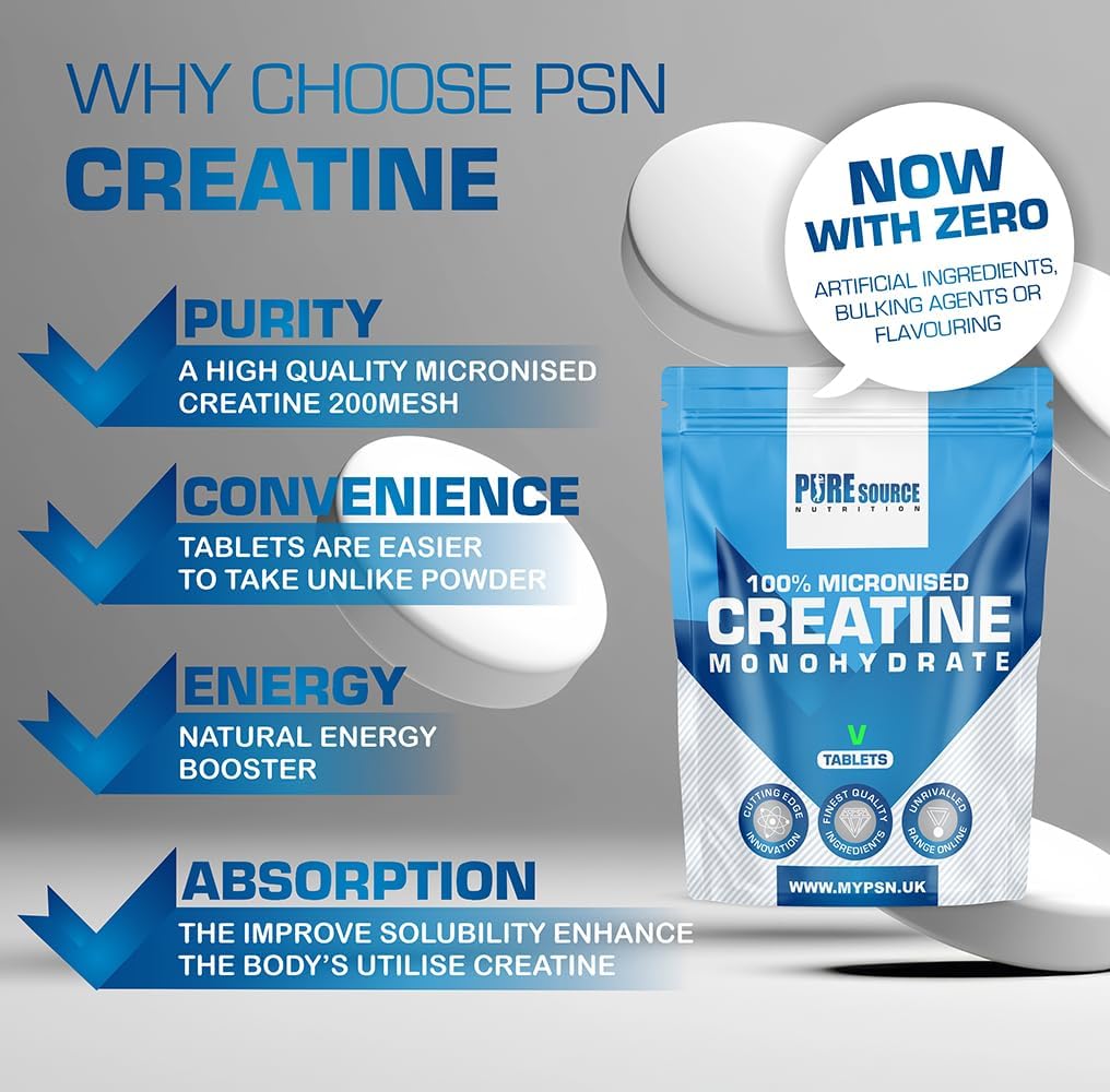 Pure Source Nutrition Pure Source Nutrion Pure Micronised Creatine Monohydrate 360 Tablets