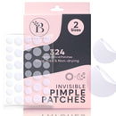 BLOOMORA Invisible Pimple Patches for Face (324 Count), Hydrocolloid Stickers Covers Pimples, Zit Patches for Spot Cover, Clear (2 Sizes - S/L)