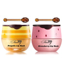 HAORQEE 2PCS Honeybalm Lip Mask Lip Balm Set, Honey Strawberry Lip Sleeping Mask Lip Care Set Lip Repair Lipbalm Lip Balms Lip Plumper, Reduce Lip Lines Moisturiser Nourishing for Dry Peeling Cracked Lips