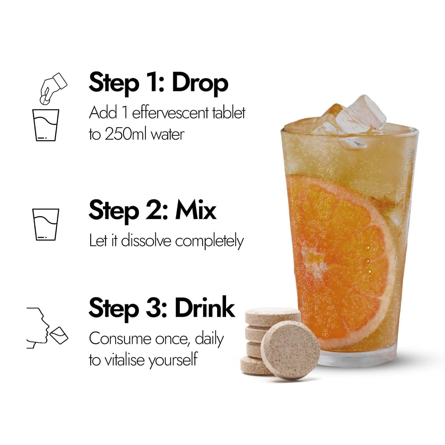 Kapiva Himfoods Shilajit Plus Fizz - Ayurvedic Energy & Stamina Boosting Effervescent 20 Tablets