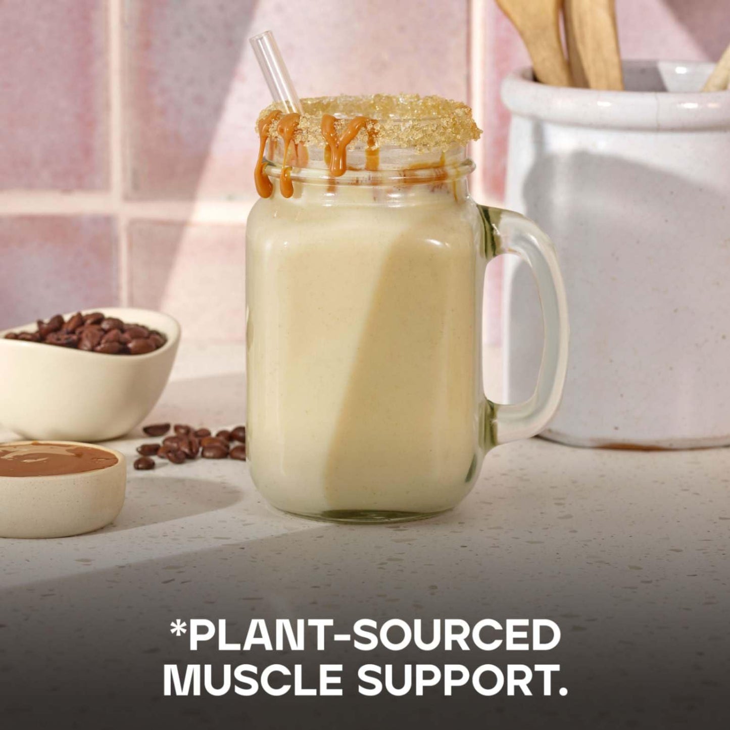 Bulk Vegan Protein Powder, Caramel Latte Flavour, 500 g, New & Improved Formula, 14 Servings