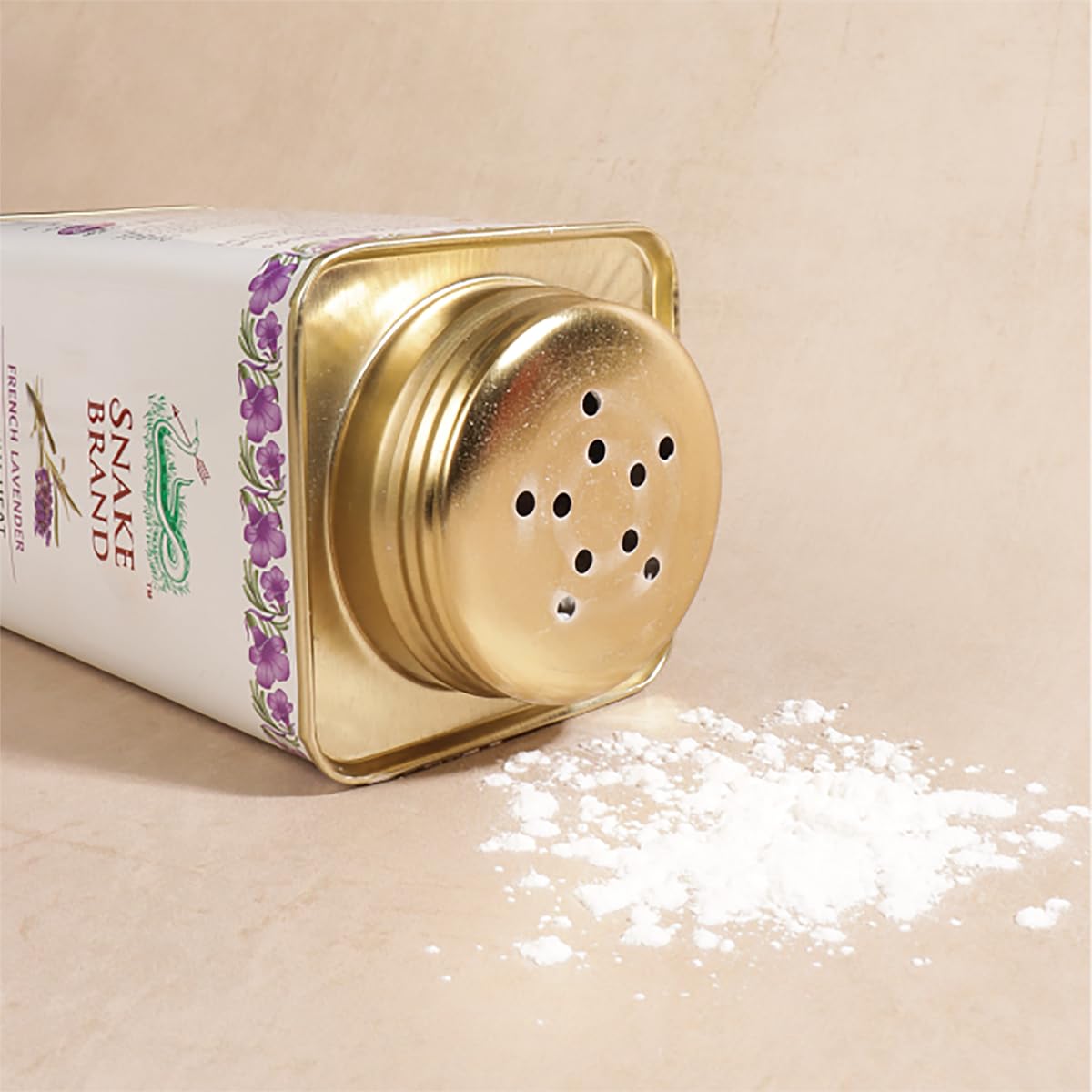 SNAKE BRAND Prickly Heat Cooling Body Powder 140g (Relaxing Lavender, Pack of 2)
