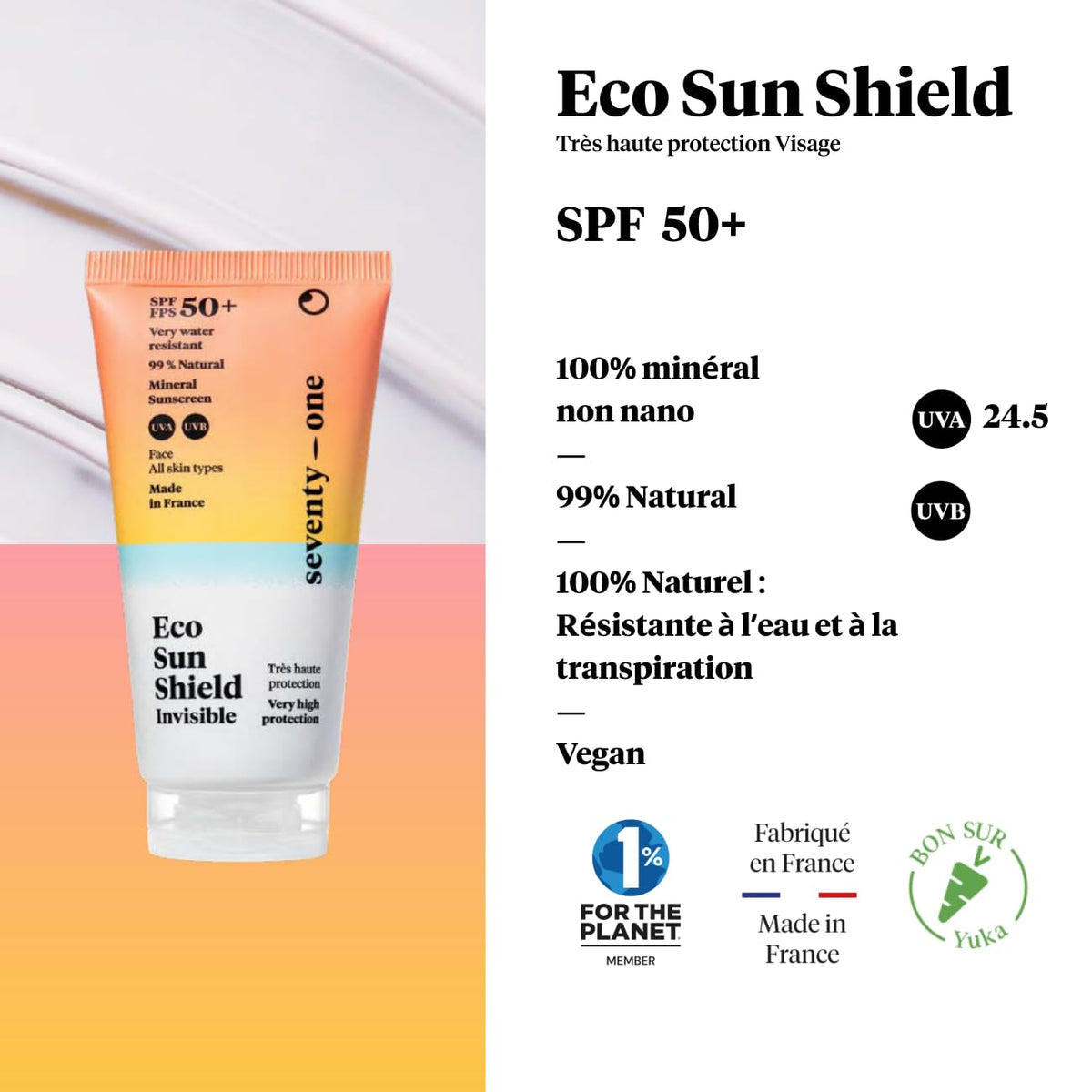 seventyone PERCENT SeventyOne Percent | Dry Sun Oil SPF 30 | Dry Sun Oil : Face - Body - Hair | High Vegan Sun Protection | Skin Satin appearance | UVA 16 | 80% Natural - Made in France | 100 ml