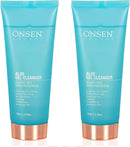 Onsen Japanese Natural Face Wash - Premium Hydrating Aloe Vera Face Wash - Daily Night Travel Facial Cleanser for Makeup Removal and Dry Skin with Added Hyaluronic Acid & Vitamins - 2 Pack 75ml