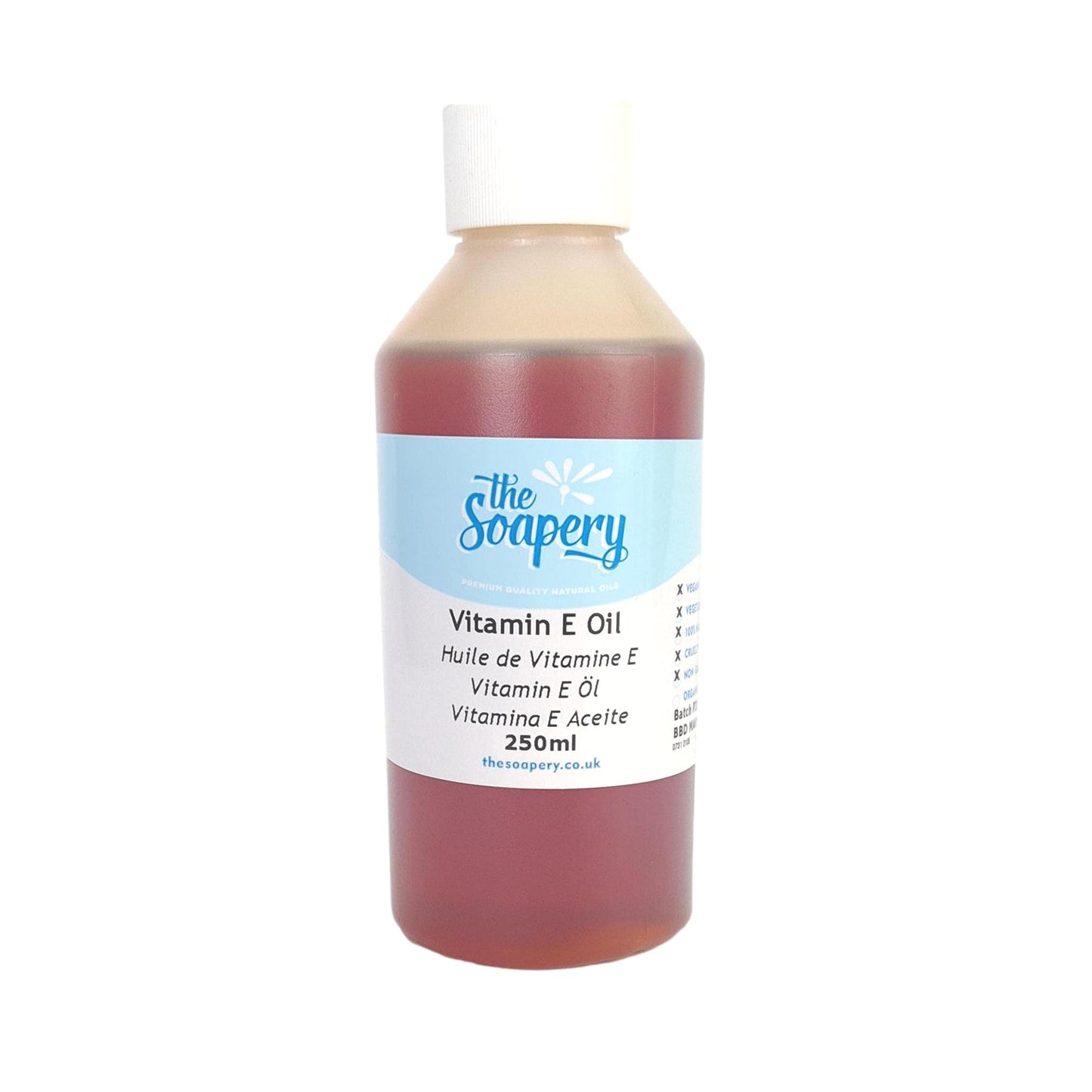 The Soapery Vitamin E Oil 250ml - 100% Natural