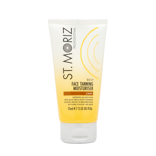 ST. MORIZ St Moriz Professional Daily Face Tanning Moisturiser in Light | Hydrating Face Moisturiser with Gradual Fake Tan | With Aloe Vera & Vitamin E | Dermatologically Tested | Vegan | Cruelty Free | 75ml