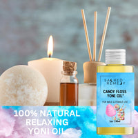 Sacred Remedy Candy Floss Yoni Oil. Potent, Hydrating & Moisturising Lotion. 100% Natural & Vegan. Balances pH, Freshens Scent with Vitamin E (30ml)