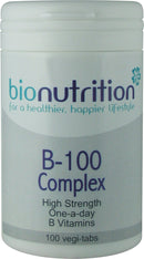 Bio Nutrition B-100 Complex : One-A-Day : Men's Health Vitamins : 100 vegi-tabs