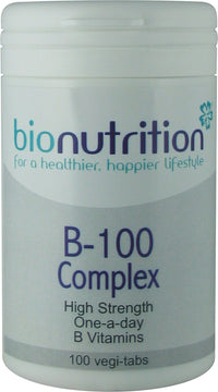 Bio Nutrition B-100 Complex : One-A-Day : Men's Health Vitamins : 100 vegi-tabs
