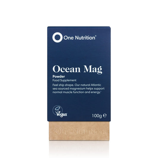 One Nutrition Ocean Mag - Natural Source of Magnesium Hydroxide – Filtered from Fresh Atlantic Sea Water - Easy to Mix with Water or Sports Drinks – 80 Servings - 100g Powder