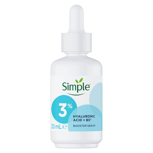 Simple 3% Hyaluronic Acid + B5* serum Booster Serum skin care product suitable for all skin types for hydrated, softer skin 30 ml