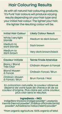 It's Pure Organic Herbal Hair Dye in Very Dark Brown 110g