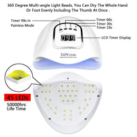 BEENLE UV LED Nail Lamp 150W, Professional Nail Dryer Gel Polish Light, UV Nail Light With 4 Timer Setting, Nail Polish Curing Gel LED Dryer, Professional Nail Art Tools With Automatic Sensor, LCD Display
