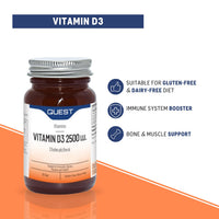 Quest 2500IU Vitamin D 90 Tablets, 90 Tablet