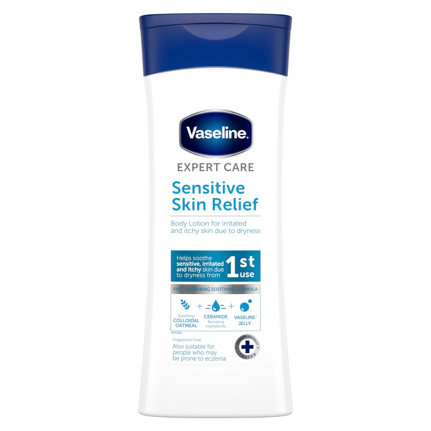 Vaseline Expert Care Sensitive Skin Relief Dermatologically Tested Moisturiser Body Lotion For Irritated and Itchy Skin Due to Dryness 400 ml