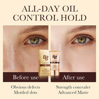 FPNNZ BB Cream SPF 50 face moisturiser – Snail Tinted Moisturiser with High Coverage, Hydrating Face Sun Cream for Women, Anti-Aging & Colour Correcting, Foundation for Mature skin 40g