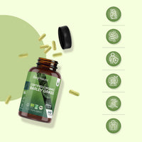 WeightWorld Organic Barley Grass Powder Capsules 2000mg - 240 Capsules - 2 Months Supply - Good Source of Vitamin A, C, K & B - Vegan & Gluten-Free - Barley Grass Juice Powder Pills for Men & Women