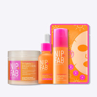 Nip+Fab Vitamin C Glow Up Bundle | lluminate the Face Skin Complexion | Luminosity-Boosting | Hydrate and Plumping Face Skin, Vitamin C Fix 4 Products Set