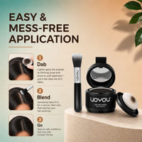 UOYOU Hairline Powder Light Blonde Root Touch Up, Instantly Conceals Hair Loss, Gray Root Cover Up Powder for Thinning Hair Men & Women, Water & Sweat Resistant, Includes Brush (Light Blonde)
