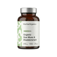 Marine Organics MarineOrganics Organic Sea Moss Capsules - 90 Irish Sea Moss and Bladderwrack Capsules - Iodine Tablets - UK Wild Harvested Seamoss - High Potency
