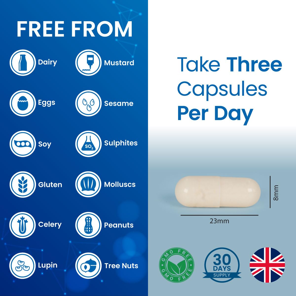 The Good Vitamin Company Flexeze: 1 Month Supply, 90 Capsules - UK-Made for Natural Joint Care