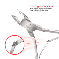 Jestilo Professional Cuticle Nippers Scissors Cutters, Removers Stainless Steel Best Nail Care Tool for Manicure and Pedicure (Silver)