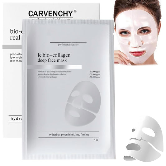 SHENYI 1Pcs Nifora Bio Collagen Mask Korean Hydrating Sheet for Pore Refining, Firming, And Sensitive Skin Relief, Overnight Moisturizing Mask for Smooth, Radiant Glow