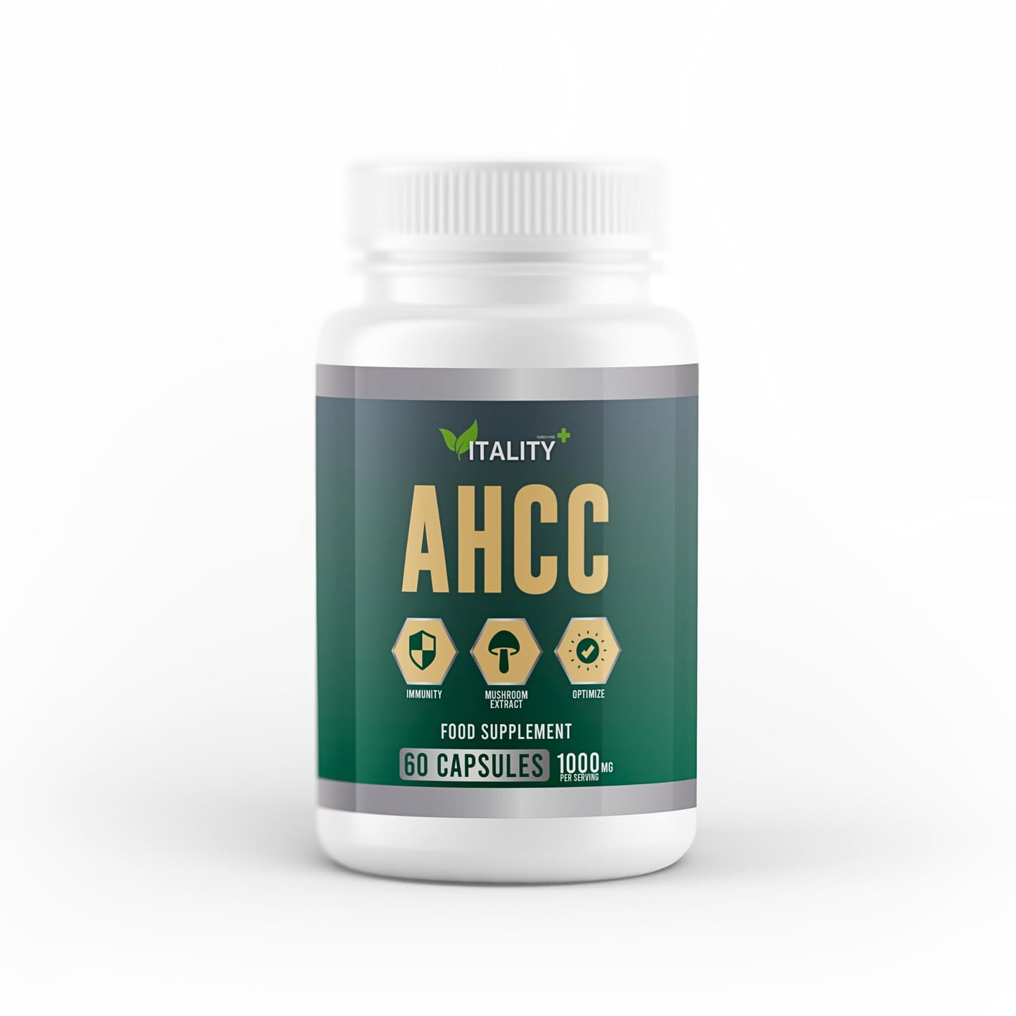 Sunshyne Premium AHCC Capsules - Active Hexose Correlated Compound 1000mg per Serving - 60 Capsules, 1 Month Supply - Immune Support & Liver Health Supplement