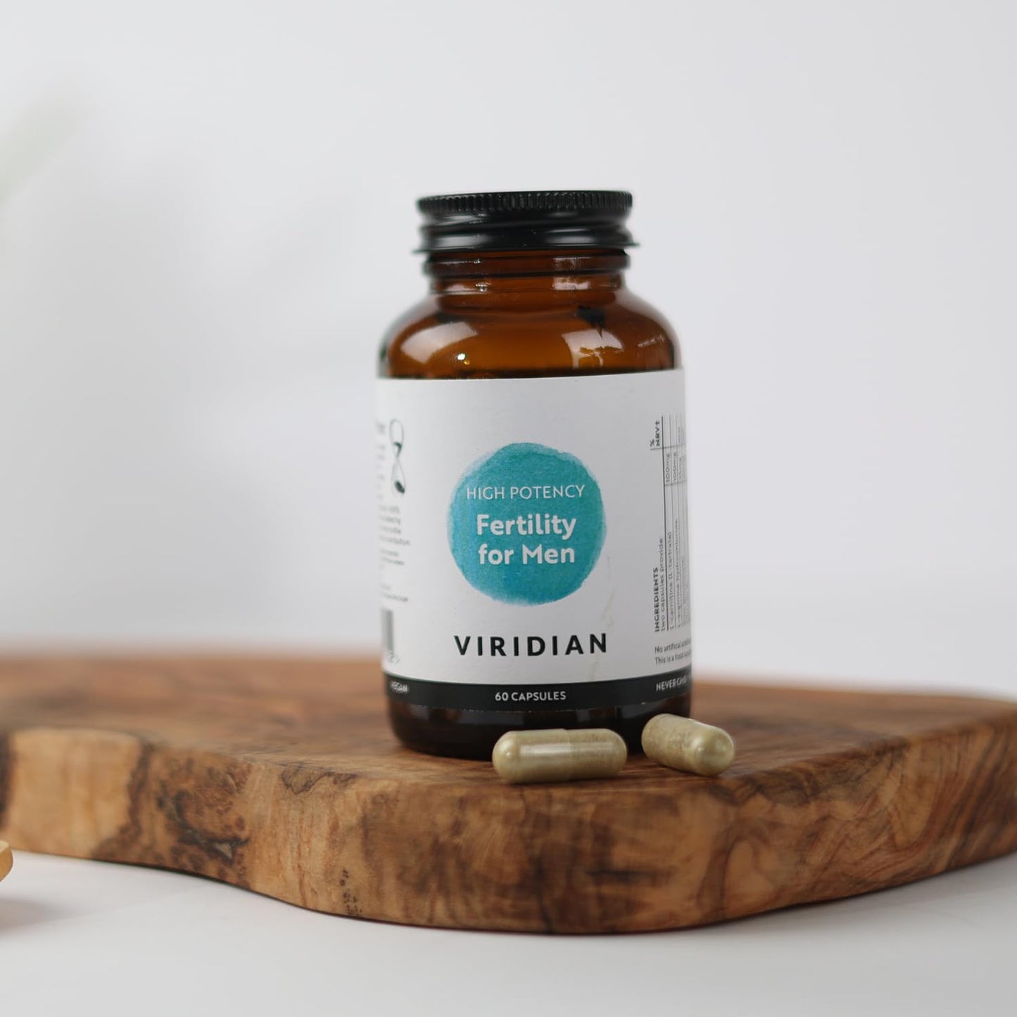 Viridian Fertility for Men (High Potency) | 120 Caps | Supports Reproductive Health with Zinc & Vital Nutrients | Vegan Capsules | Pre-Conception Support | Active Ingredients | Nutritionist Formulated