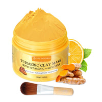 One Mineral Tumeric clay Mask With Vitamin C and Gentiana, Face Mask, Improves skin tone, Dark Spots and Smooth Skin 150G
