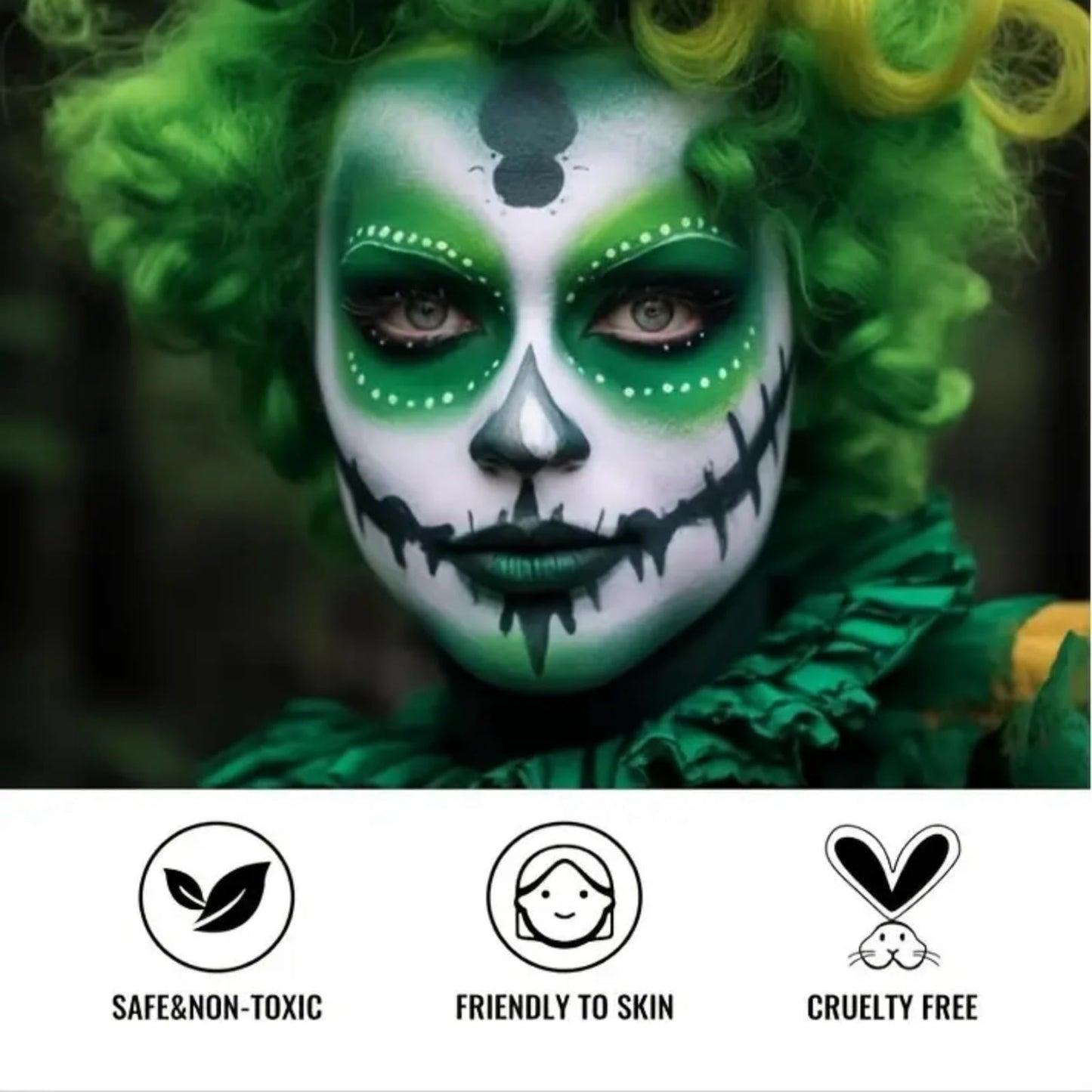 Siyinzu Green Face Body Paint Stick,Green Full Body Paint Makeup Stick For Halloween,High Pigment Gree/n Eye Bod/y Pai/nt Wand,Cream Bod/y Pain/t For Adult,Facepaint Makeup,Gree/n Fac/e Paint Pens