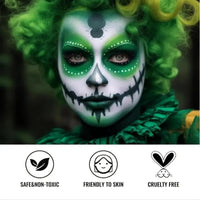 Siyinzu Green Face Body Paint Stick,Green Full Body Paint Makeup Stick For Halloween,High Pigment Gree/n Eye Bod/y Pai/nt Wand,Cream Bod/y Pain/t For Adult,Facepaint Makeup,Gree/n Fac/e Paint Pens