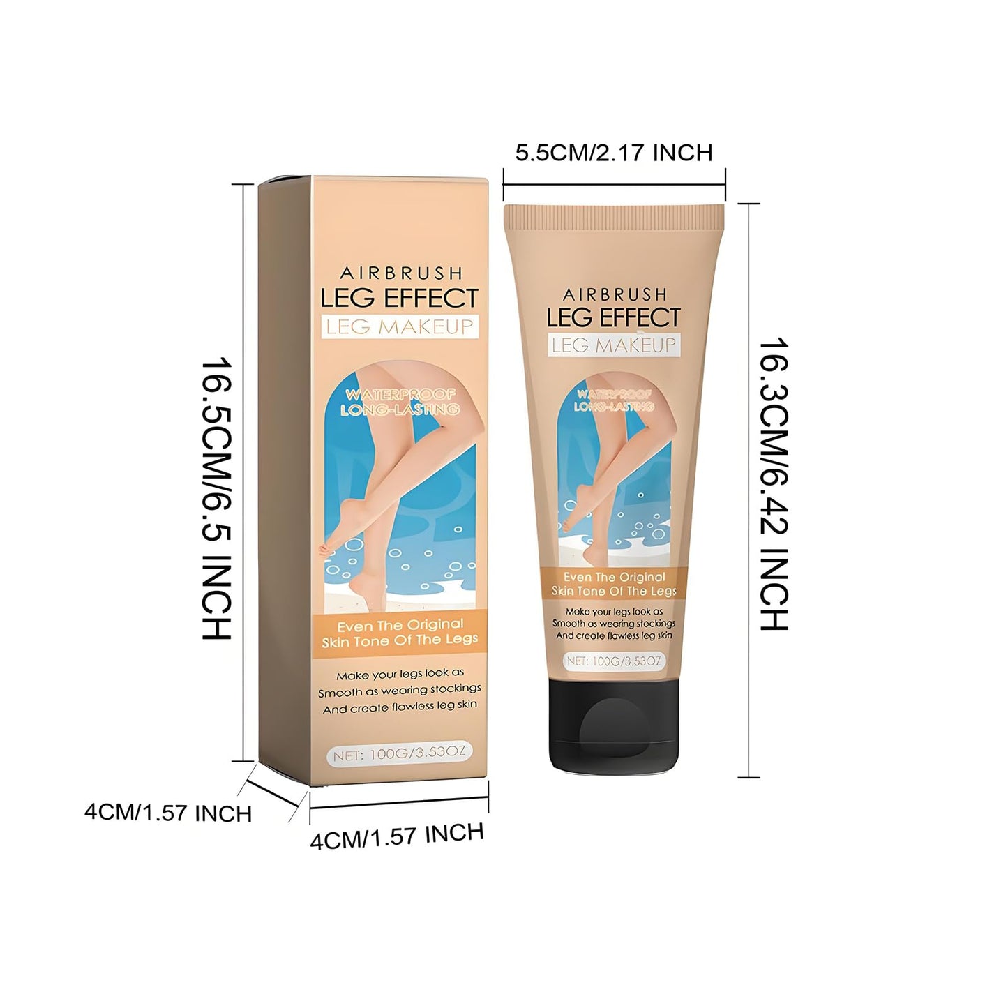 Leg Vein Concealer & Tattoo Cover – Waterproof Full Coverage Body Makeup for Legs & Scars, Transfer-Resistant Foundation for Seamless, Natural-Looking Skin(Natural)
