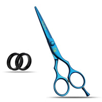 wish beauty,the royal elegance Wishbeauty Professional Hairdressing Scissors - 5.5 inch Hair Scissors for Women & Men - Barber Scissors for Hair Cutting - Sharp Scissor Blades - RightHand Hairdressers Scissors for Salon (Blue)