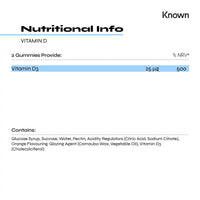 Vitamin D3 Gummies (2000IU) by Known | Essential Support for Your Bones, Muscles & Immune System | Delicious Natural Orange Flavour | 60 One-a-Day Vegetarian Vitamin Gummies (Two Months’ Supply) (1)