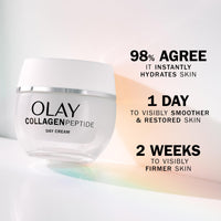 Olay Collagen Peptide Face Moisturiser Day Cream, Skincare with Niacinamide 99% Purity and Antioxidant Vitamin E Advanced Anti Aging Skin Care: Strengthens, Restores, Hydrates, 50ml