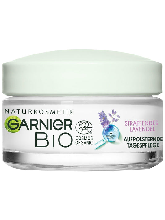Garnier Vitamin E, Organic Anti-Wrinkle Moisturiser, Anti-Ageing Face Care with Organic Lavender, Natural Cosmetics for All Skin Types, 1 x 50 ml